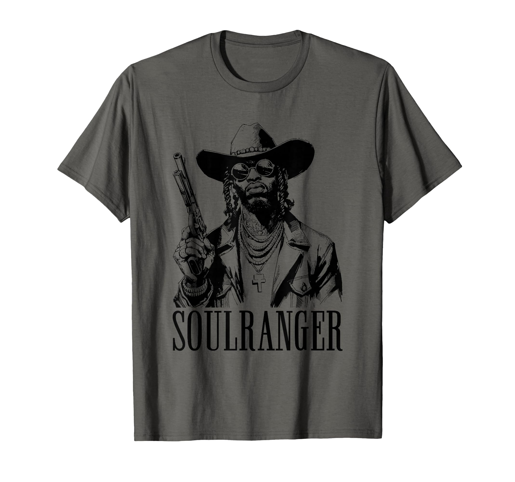 Cowboy Rapper Funny Hip Hop Cowboy T-Shirt - Minimalist Print for Adults - T-Shirt, Sweatshirt, Hoodie