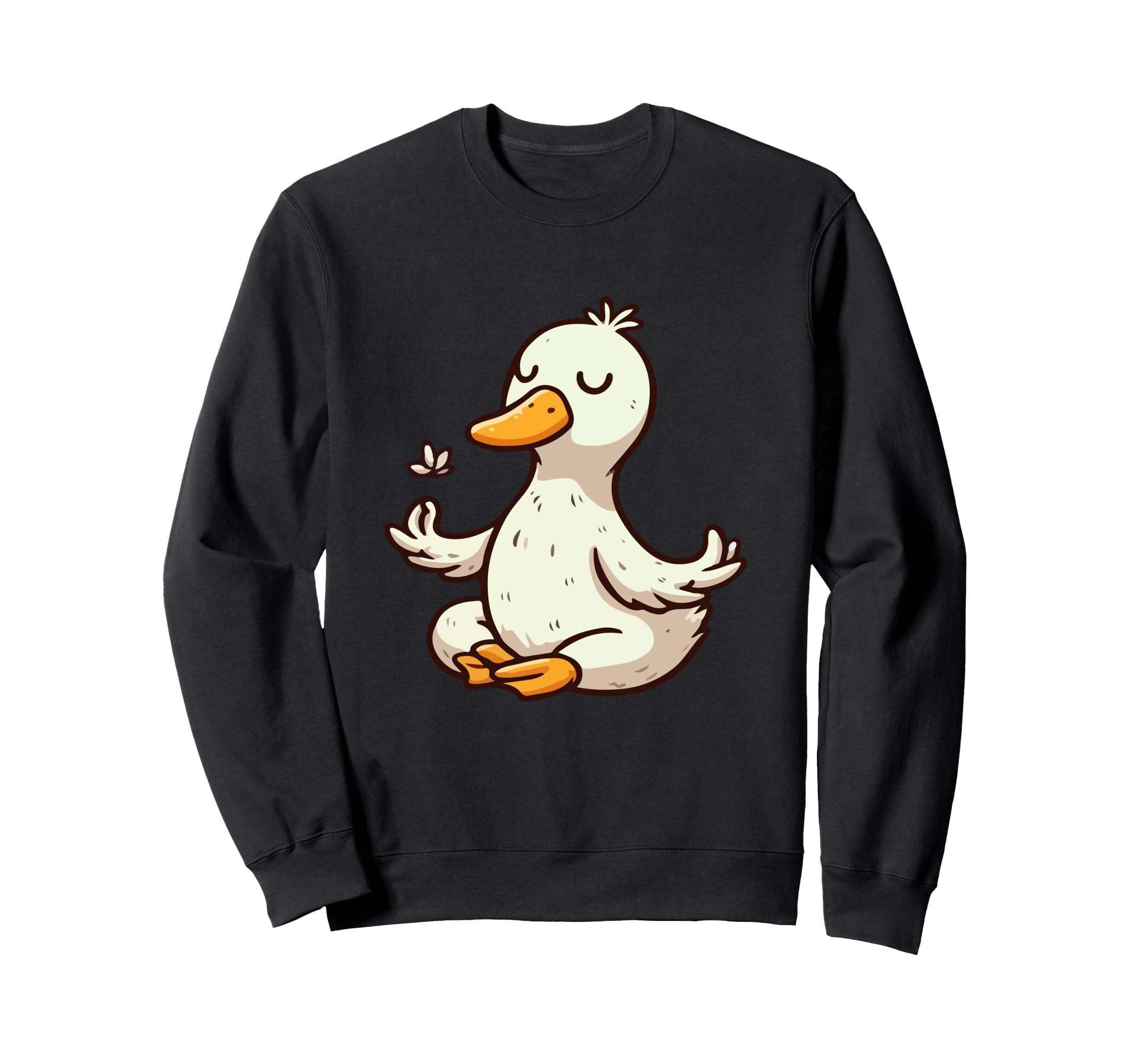 Meditation Duck Yoga Pose Relaxing Sweatshirt - Unique Graphic Men Women - T-Shirt, Sweatshirt, Hoodie