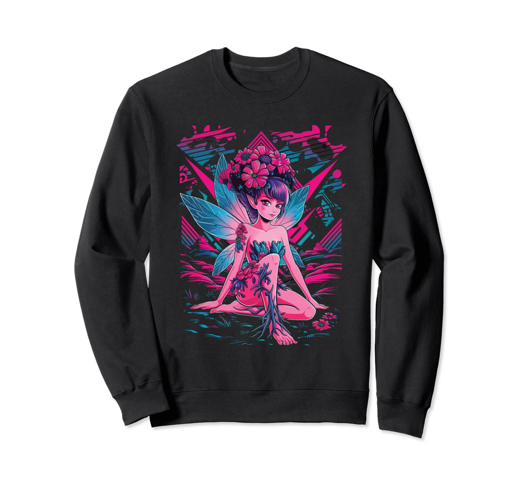 Retrowave 2 0 Fairy Vaporwave Sweatshirt - Minimalist Print Men Women - T-Shirt, Sweatshirt, Hoodie