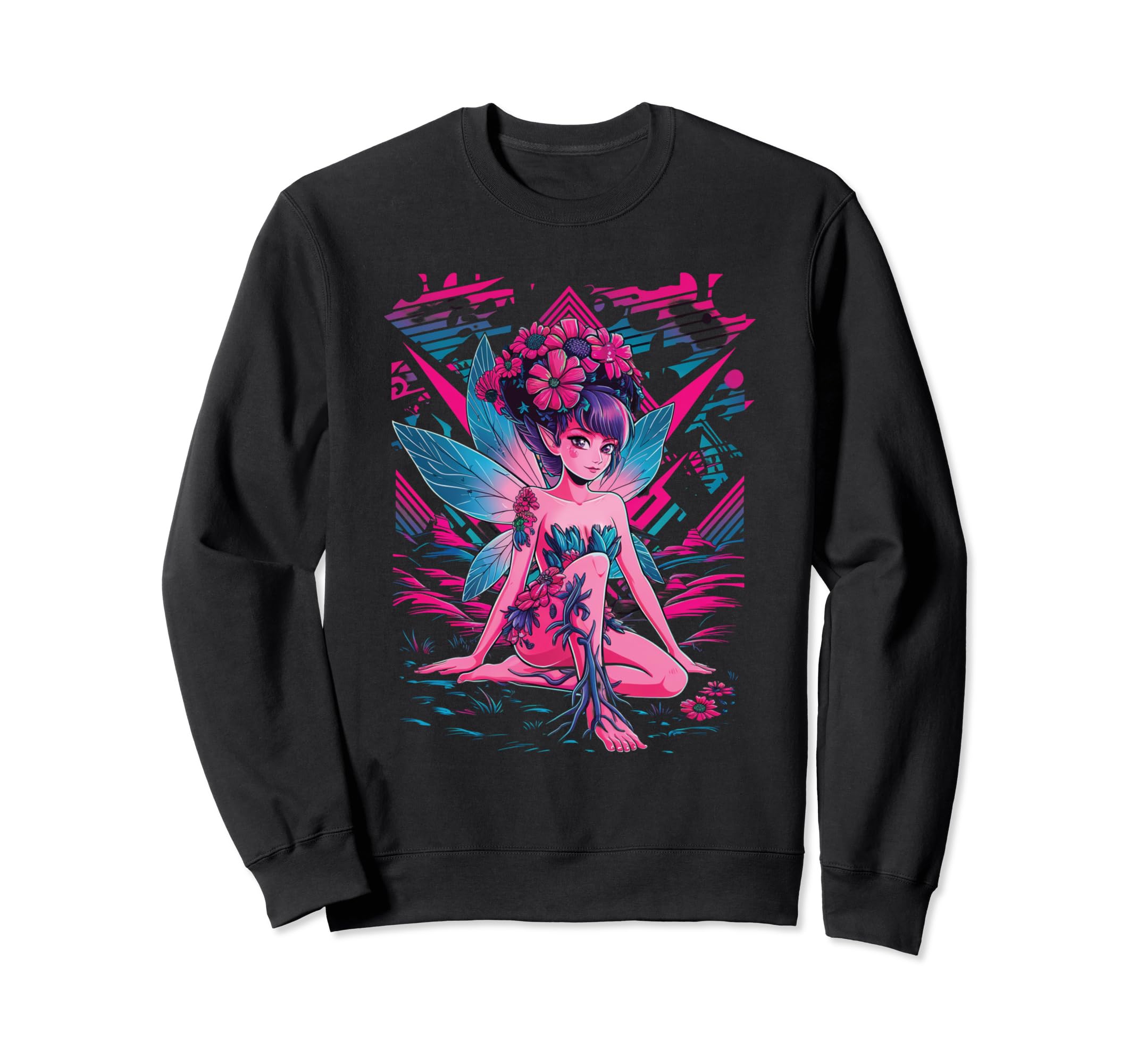 Retrowave 2 0 Fairy Vaporwave Sweatshirt - Unique Graphic for Adults - T-Shirt, Sweatshirt, Hoodie