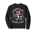 Reading Is My Favorite Sport Funny Sweatshirt - Graphic Print for Adults - T-Shirt, Sweatshirt, Hoodie