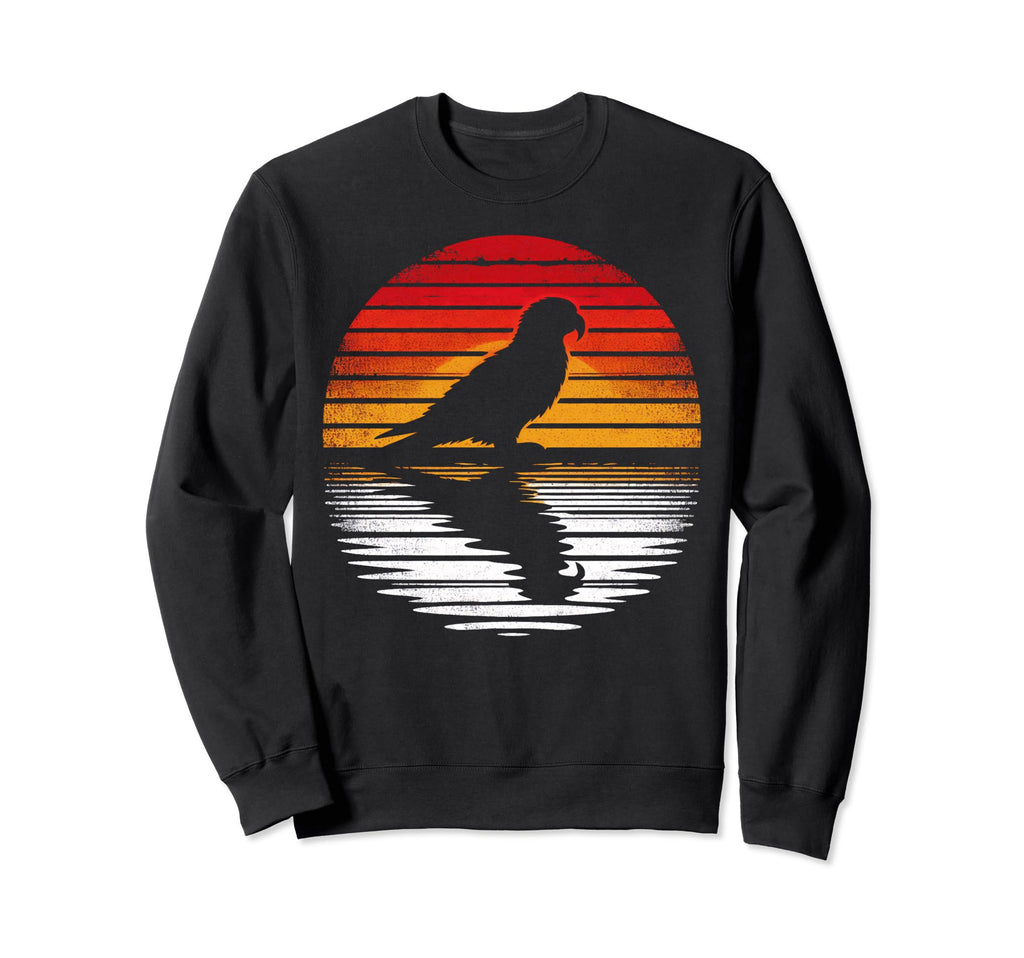 Lorikeet Bird Sunset Safari 70S Sweatshirt - Novelty Apparel Unisex - T-Shirt, Sweatshirt, Hoodie