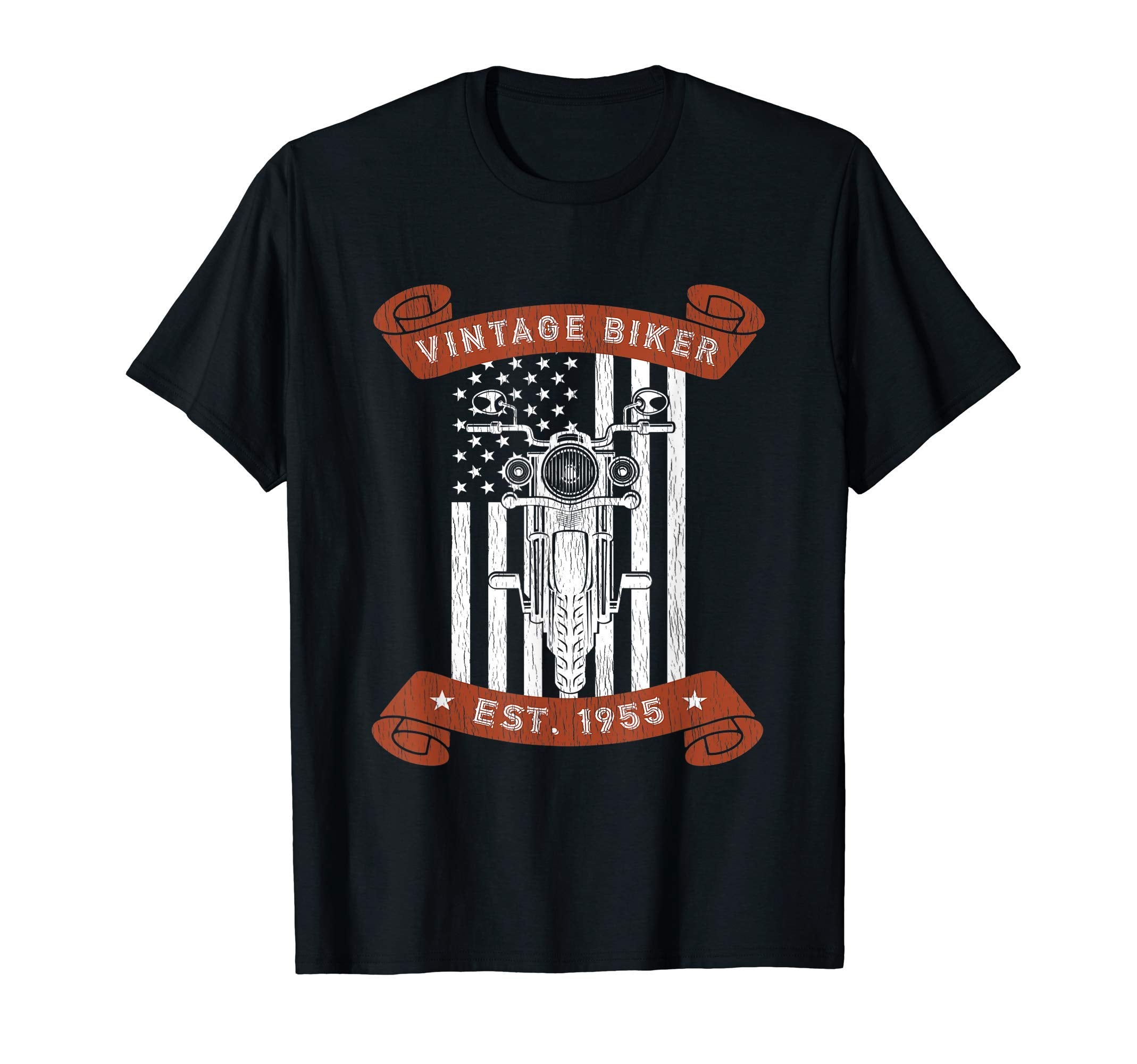 Biker Est 1955 Motorcycle Birthday Gift T-Shirt - Trendy Graphic Unisex - T-Shirt, Sweatshirt, Hoodie