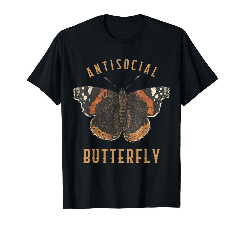 Funny Antisocial Butterfly Aesthetic T-Shirt - Streetwear Style for Adults - T-Shirt, Sweatshirt, Hoodie