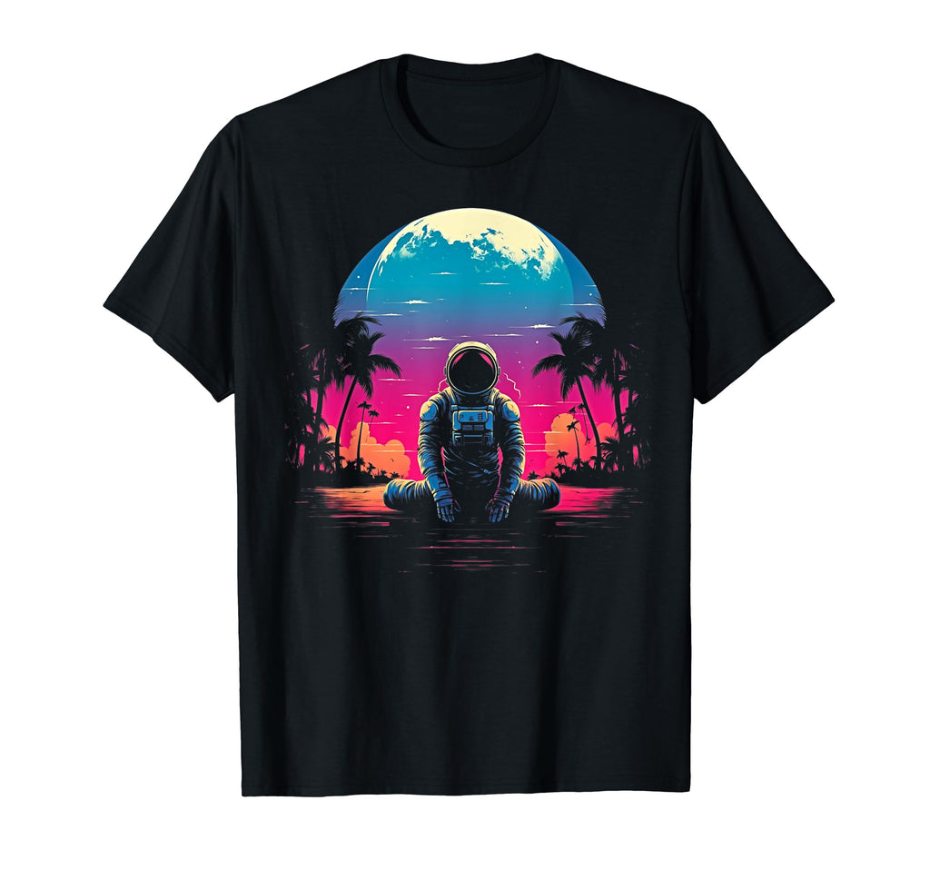 Synthwave Astronaut Cyberpunk 80S T-Shirt - Fun Novelty Design Men Women - T-Shirt, Sweatshirt, Hoodie