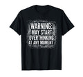 Sarcastic Introvert Warning May Start T-Shirt - Unique Graphic for Adults - T-Shirt, Sweatshirt, Hoodie