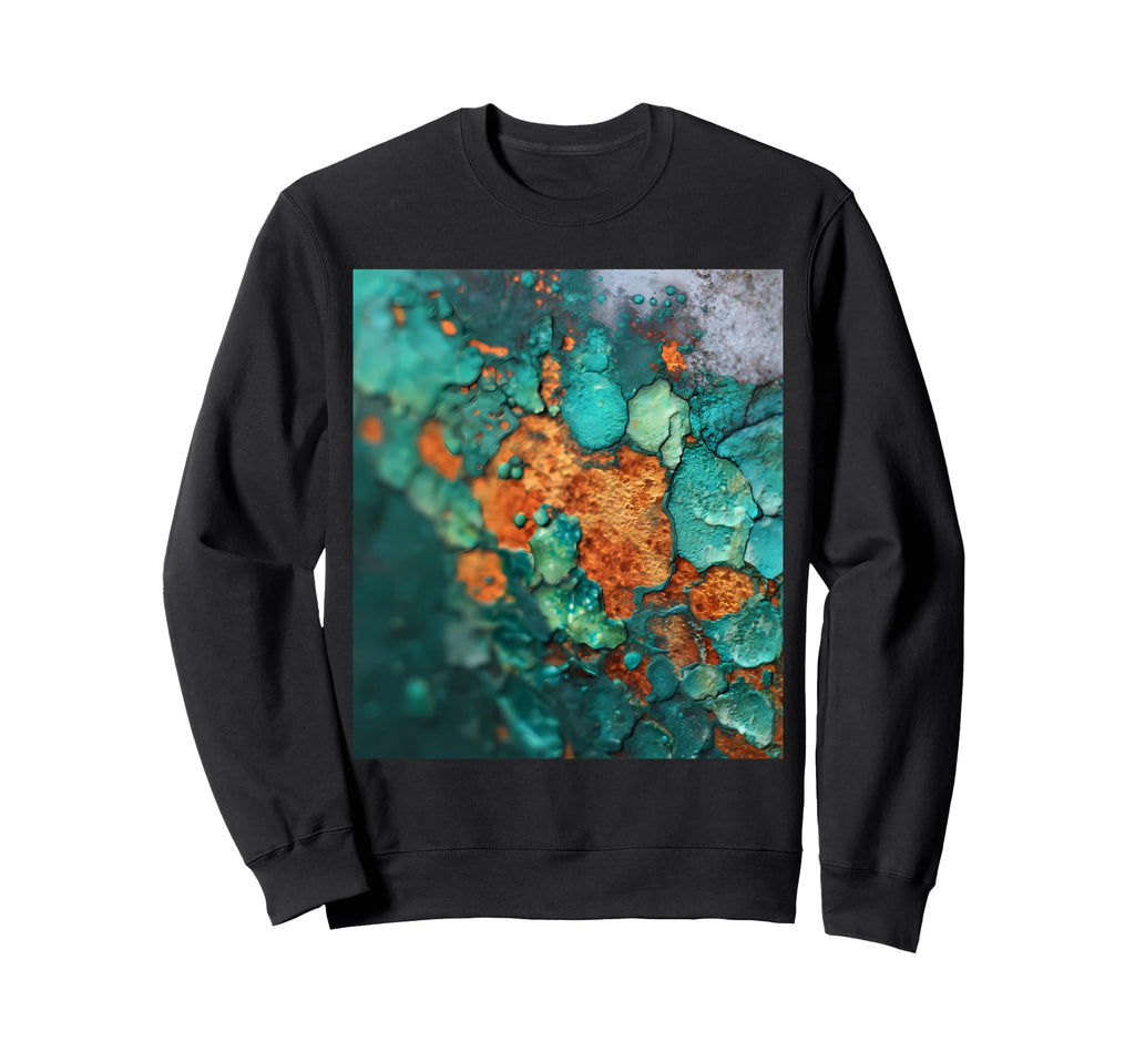 Teal And Orange Patina Oxidation Sweatshirt - Novelty Apparel Unisex - T-Shirt, Sweatshirt, Hoodie