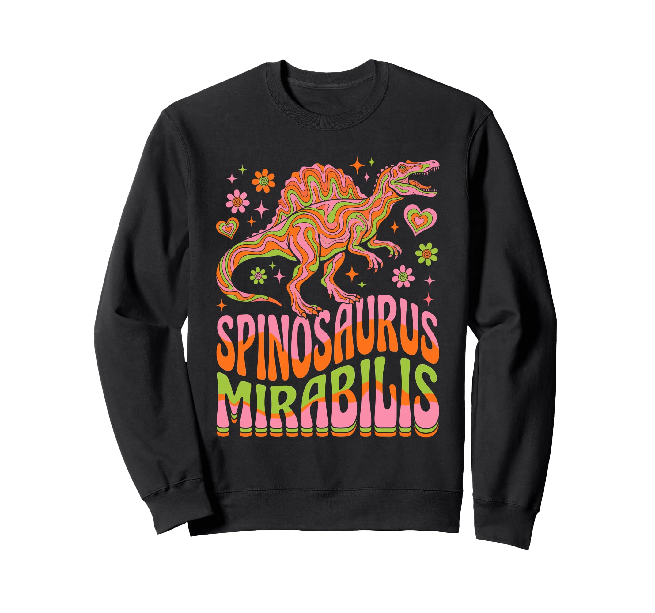 Groovy Spinosaurus Mirabilis 70S Sweatshirt - Custom Art Print Unisex - T-Shirt, Sweatshirt, Hoodie