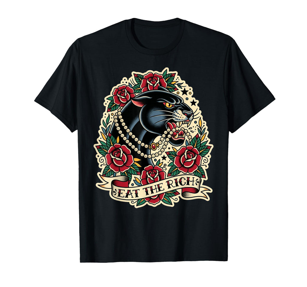 Eat Rich Traditional American Tattoo T-Shirt - Casual Everyday Wear Unisex - T-Shirt, Sweatshirt, Hoodie