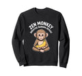 Zen Monkey Breathe Banana Repeat Sweatshirt - Minimalist Print Unisex - T-Shirt, Sweatshirt, Hoodie
