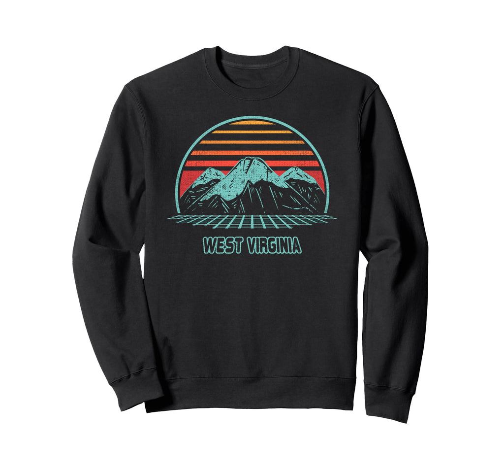 West Virginia Mountain Hiking 80S Sweatshirt - Aesthetic Graphic for Adults - T-Shirt, Sweatshirt, Hoodie