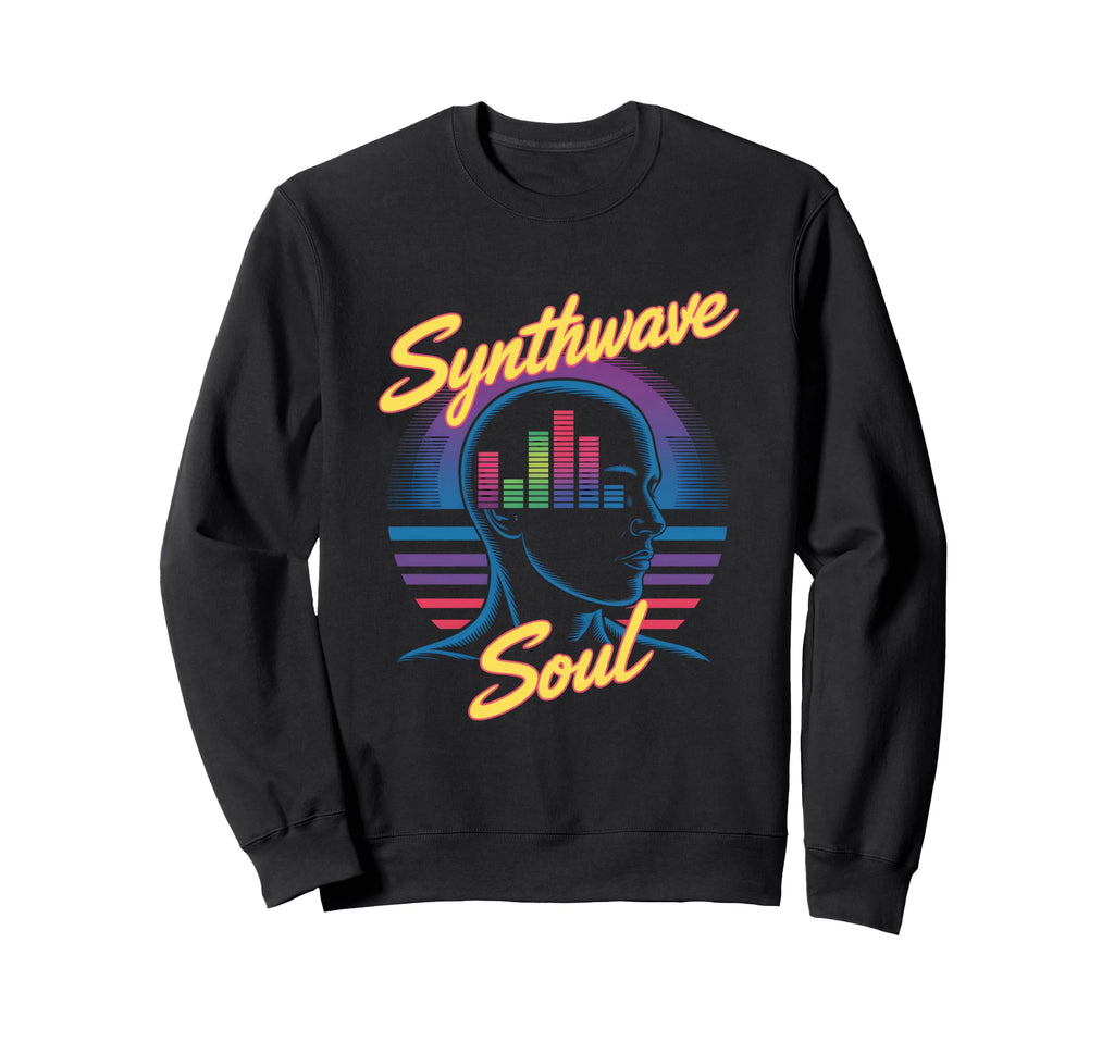 Synthwave Soul Wave Aesthetic Sweatshirt - Fun Novelty Design Unisex - T-Shirt, Sweatshirt, Hoodie