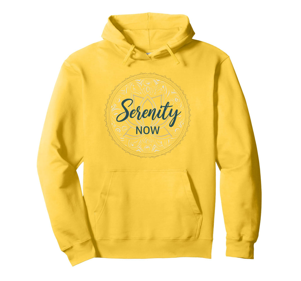Serenity Now Zen Lotus Mandala Hoodie - Custom Art Print for Adults - T-Shirt, Sweatshirt, Hoodie