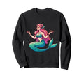 Meditation Mermaid Yoga Pose Sweatshirt - Trendy Graphic for Adults - T-Shirt, Sweatshirt, Hoodie
