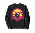 Skull Vaporwave Retrowave Sweatshirt - Fun Novelty Design for Adults - T-Shirt, Sweatshirt, Hoodie