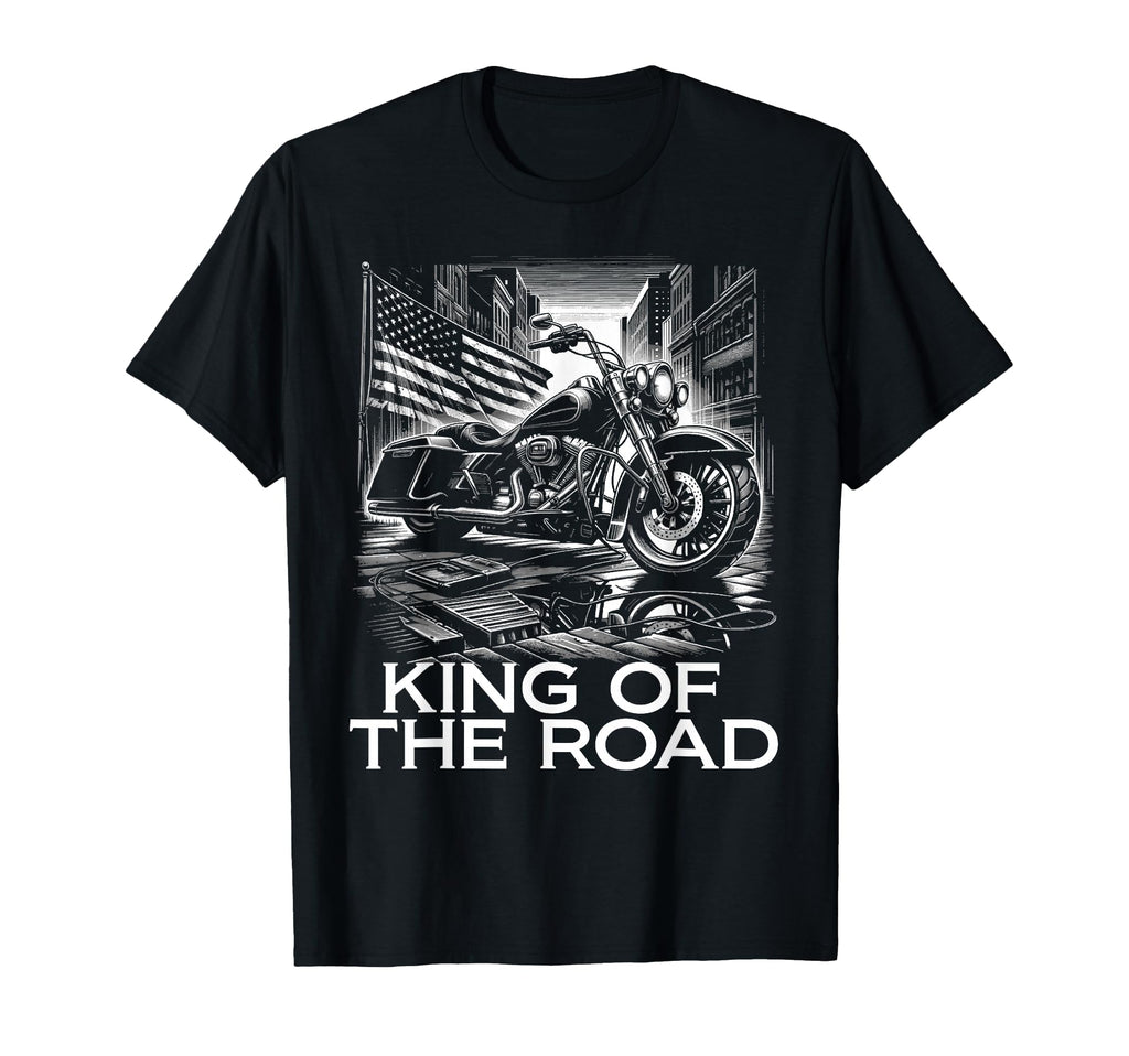 King Road Motorcycles American Flag T-Shirt - Graphic Print Unisex - T-Shirt, Sweatshirt, Hoodie