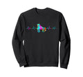 Roller Skating Skate Heartbeat Sweatshirt - Trendy Graphic Unisex - T-Shirt, Sweatshirt, Hoodie