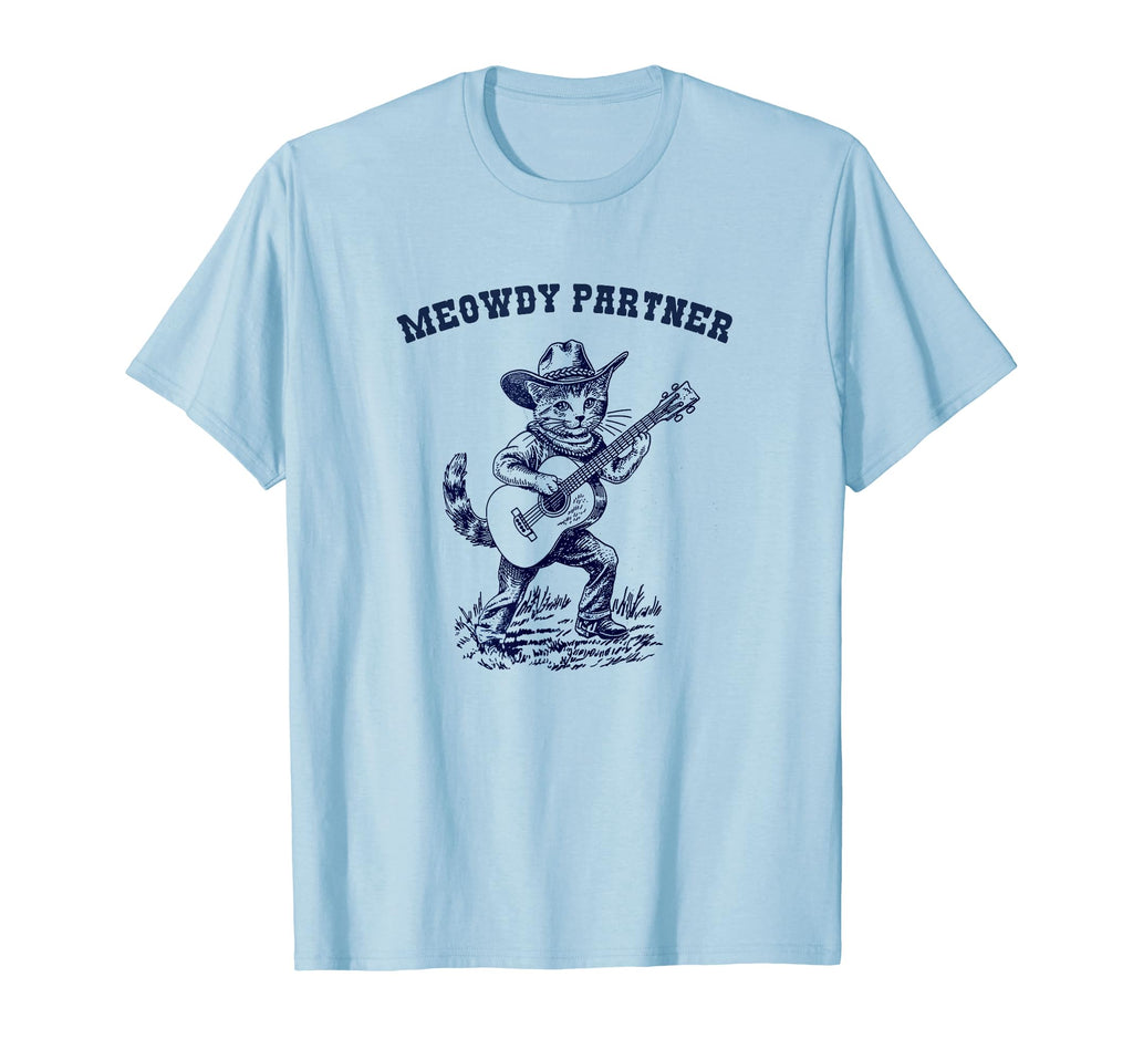Meowdy Funny Country Music Cat Cowgirl T-Shirt - Trendy Graphic Men Women - T-Shirt, Sweatshirt, Hoodie
