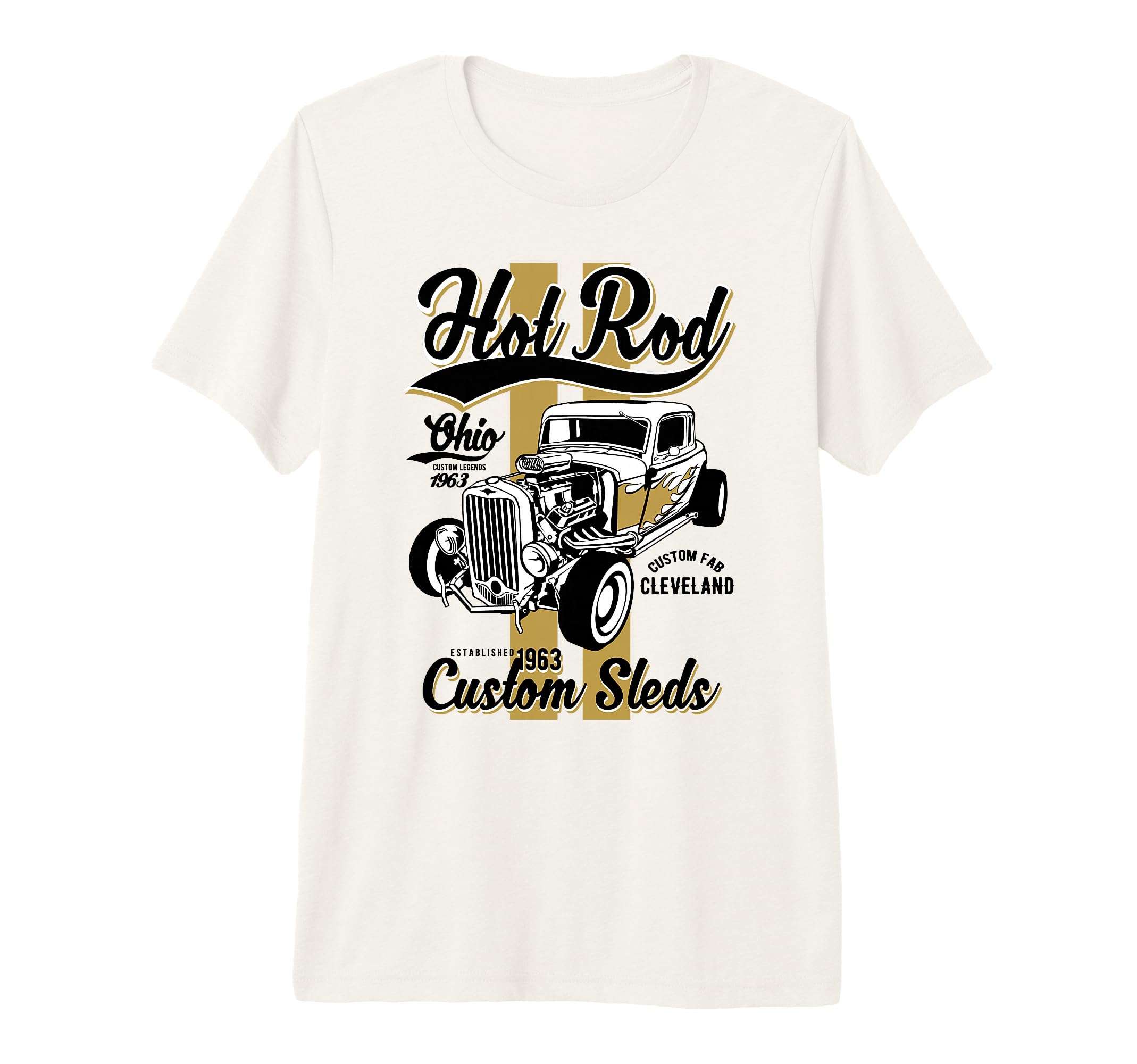 Hotrod Cleveland Ohio Automotive T-Shirt - Fun Novelty Design for Adults - T-Shirt, Sweatshirt, Hoodie
