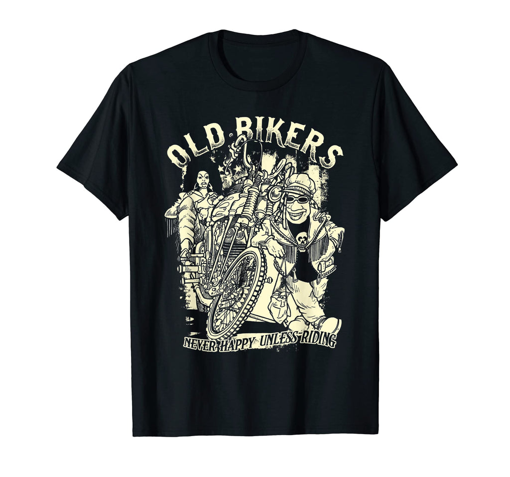 Old Bikers Biker Motorcycle Gift T-Shirt - Graphic Print for Adults - T-Shirt, Sweatshirt, Hoodie