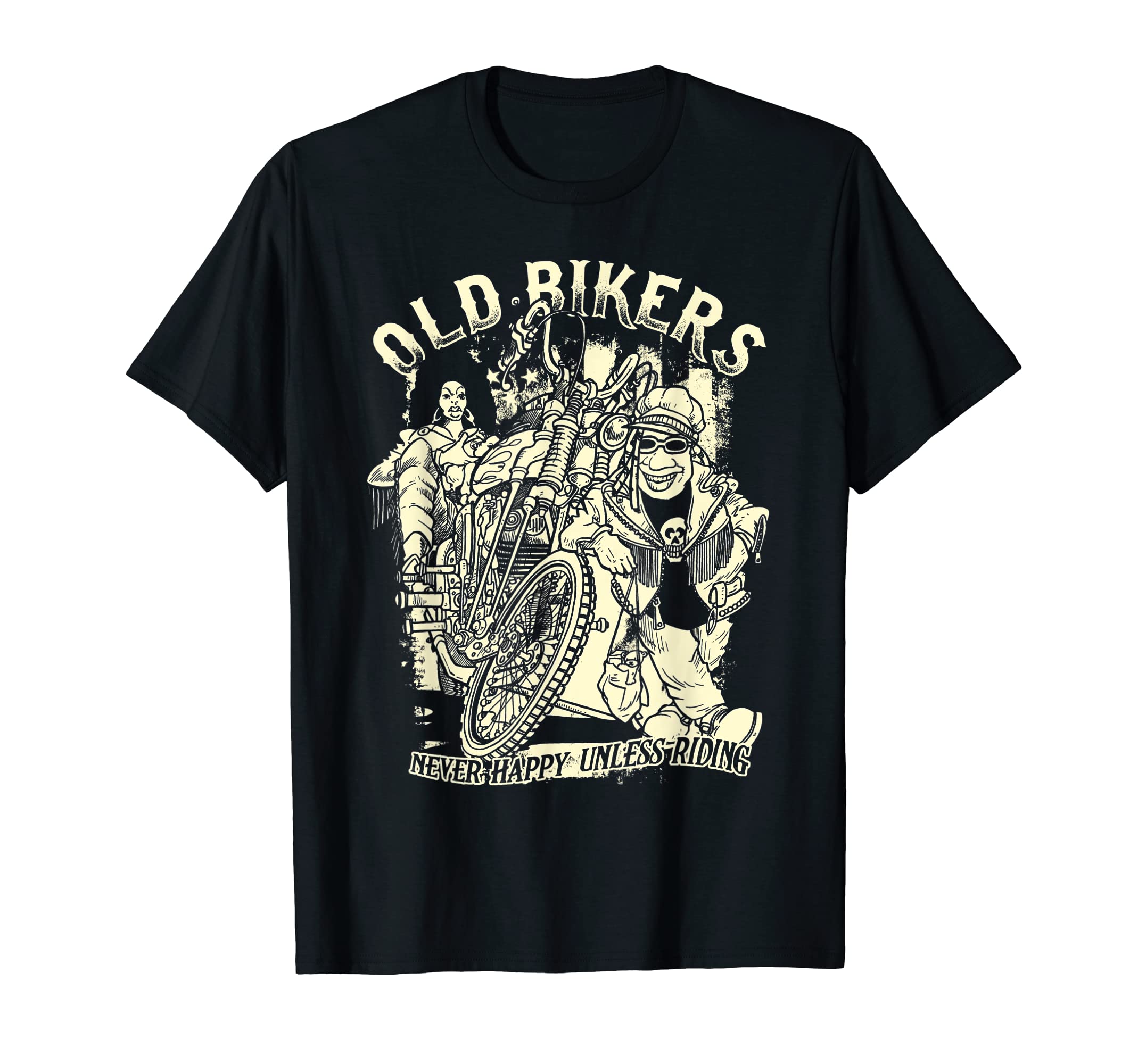 Old Bikers Biker Motorcycle Gift T-Shirt - Graphic Print for Adults - T-Shirt, Sweatshirt, Hoodie