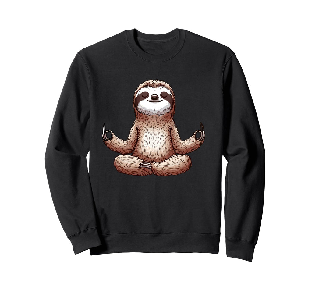 Meditation Sloth Yoga Pose Relaxing Sweatshirt - Novelty Apparel Unisex - T-Shirt, Sweatshirt, Hoodie