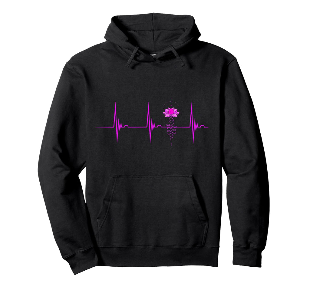 Mandala Unalome Lotus Tree Heartbeat Ekg Hoodie - Streetwear Style Unisex - T-Shirt, Sweatshirt, Hoodie