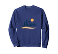 Shore Sunny Beach Coastal Sweatshirt - Minimalist Print for Adults - T-Shirt, Sweatshirt, Hoodie