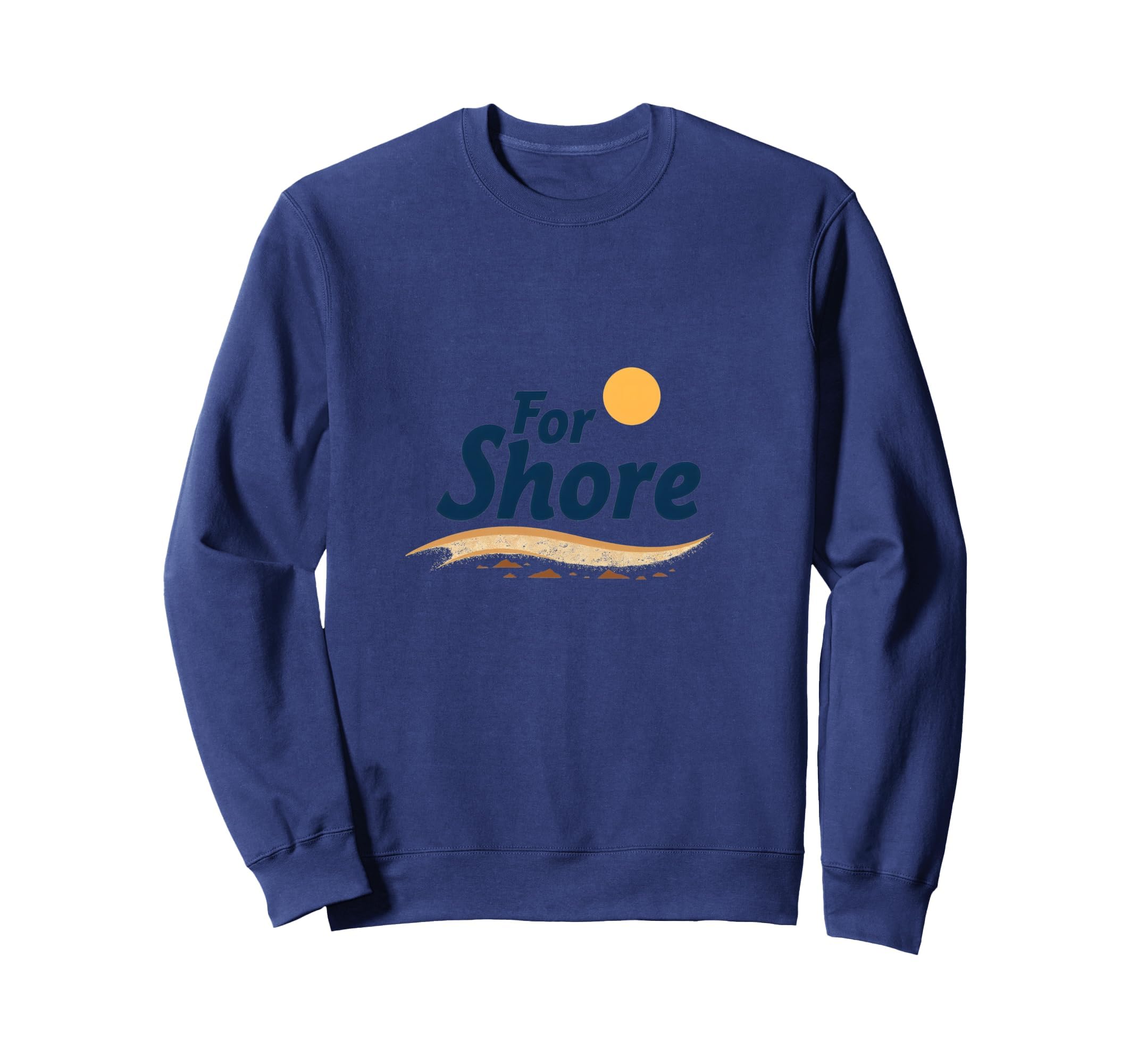 Shore Sunny Beach Coastal Sweatshirt - Minimalist Print for Adults - T-Shirt, Sweatshirt, Hoodie