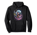 90S Airbrushed Hawk Flight Moon Hoodie - Fun Novelty Design Unisex - T-Shirt, Sweatshirt, Hoodie