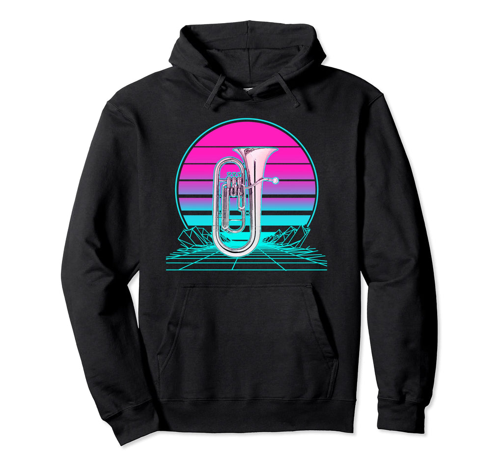 Sunset Euphonium Hoodie - Unique Graphic Men Women - T-Shirt, Sweatshirt, Hoodie