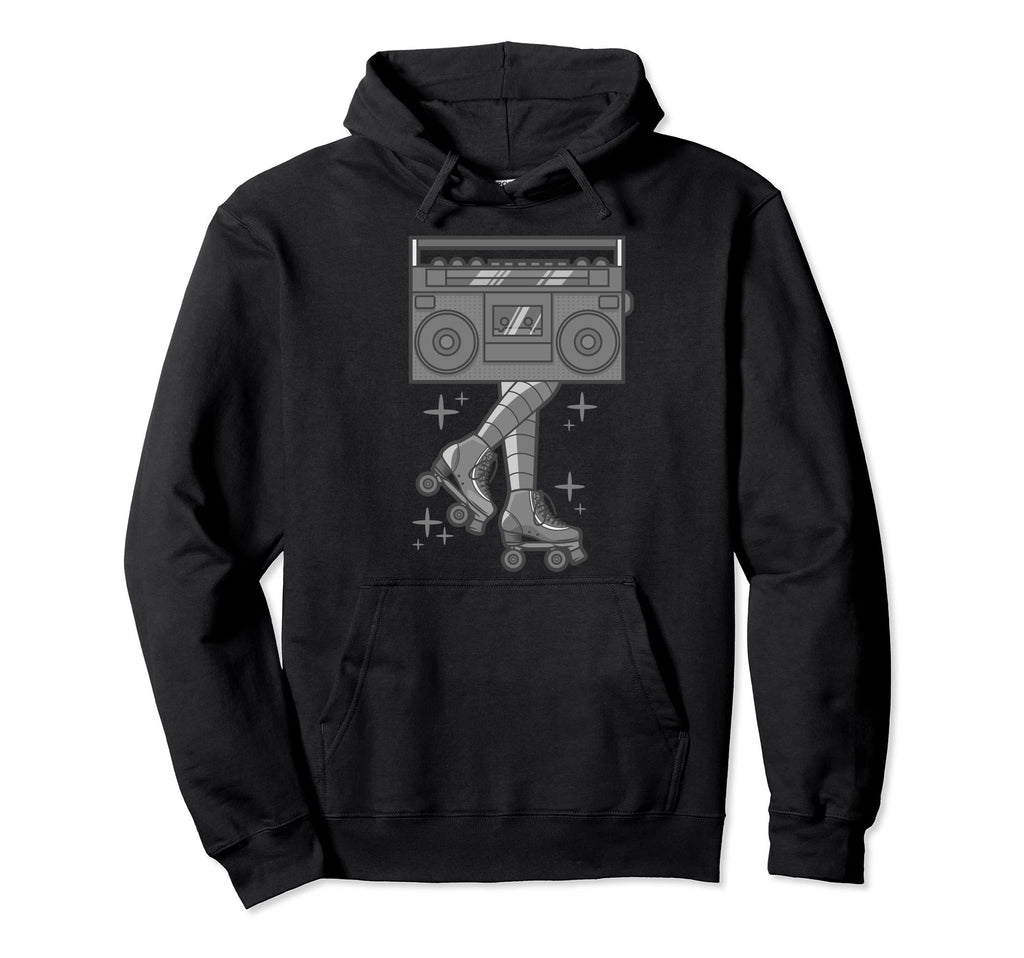Rollerskates Funny 80S Roller Disco Hoodie - Novelty Apparel Men Women - T-Shirt, Sweatshirt, Hoodie
