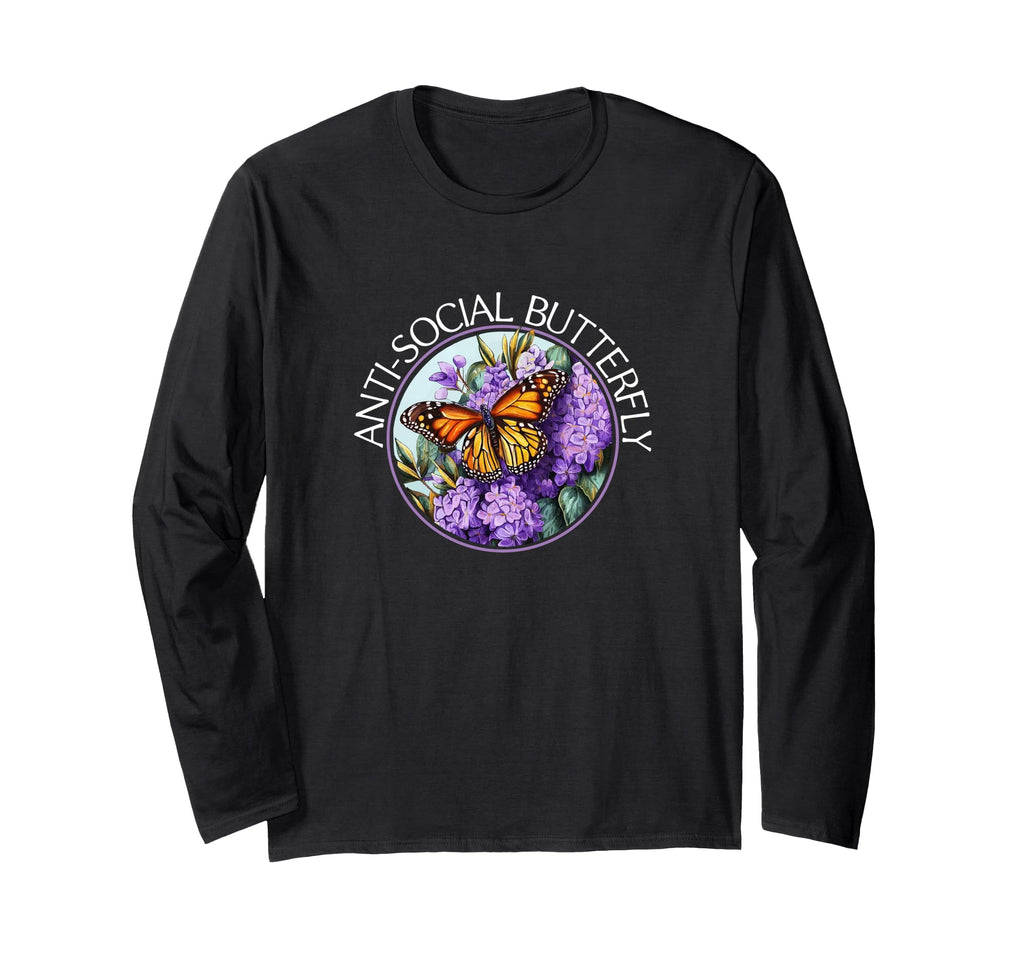 Anti Social Butterfly T-Shirt - Aesthetic Graphic Unisex - T-Shirt, Sweatshirt, Hoodie