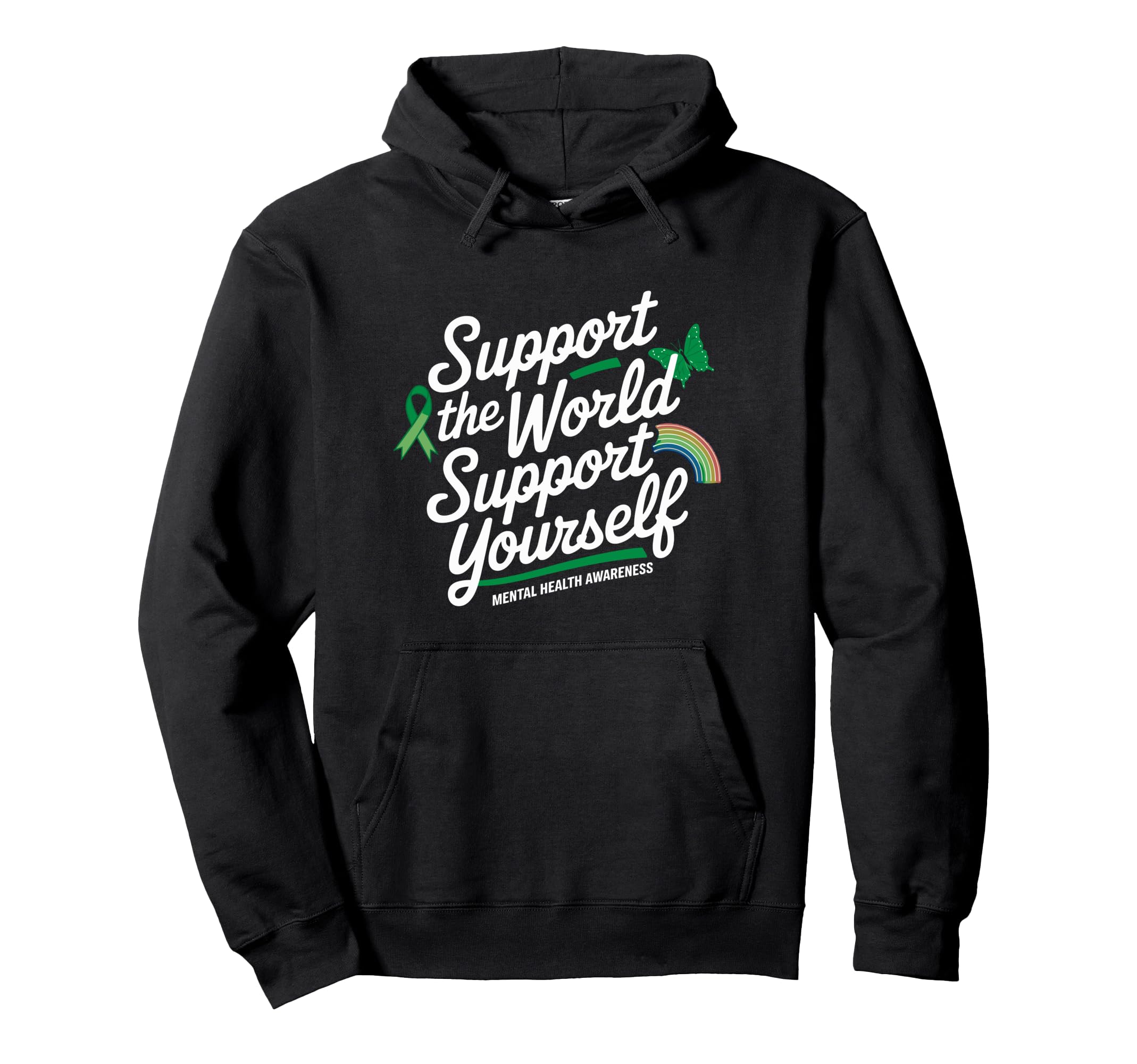 Mental Health Awareness Month Green Ribbon T-Shirt - Trendy Graphic Unisex - T-Shirt, Sweatshirt, Hoodie