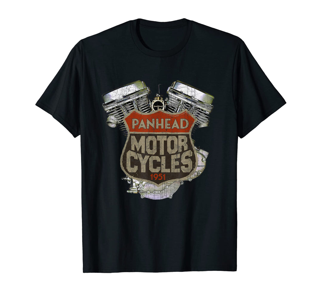 1951 Panhead Motorcycle Distressed T-Shirt - Aesthetic Graphic Unisex - T-Shirt, Sweatshirt, Hoodie