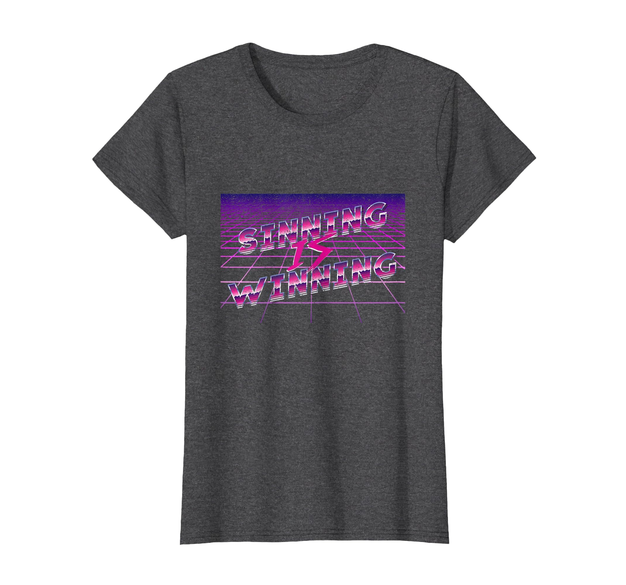 Synthwave Sinning Is Winning Vaporwave T-Shirt - Novelty Apparel Unisex - T-Shirt, Sweatshirt, Hoodie