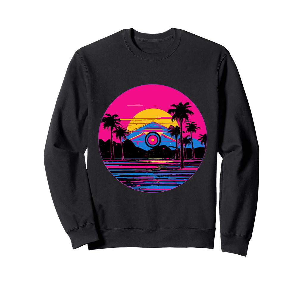 Vinyl Record Vaporwave Turntable Sweatshirt - Aesthetic Graphic Men Women - T-Shirt, Sweatshirt, Hoodie