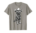Raccoon Cowboy Cowgirl Western Country T-Shirt - Novelty Apparel Men Women - T-Shirt, Sweatshirt, Hoodie