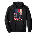 Patriotic Motorcycle Usa Flag Hoodie - Casual Everyday Wear for Adults - T-Shirt, Sweatshirt, Hoodie