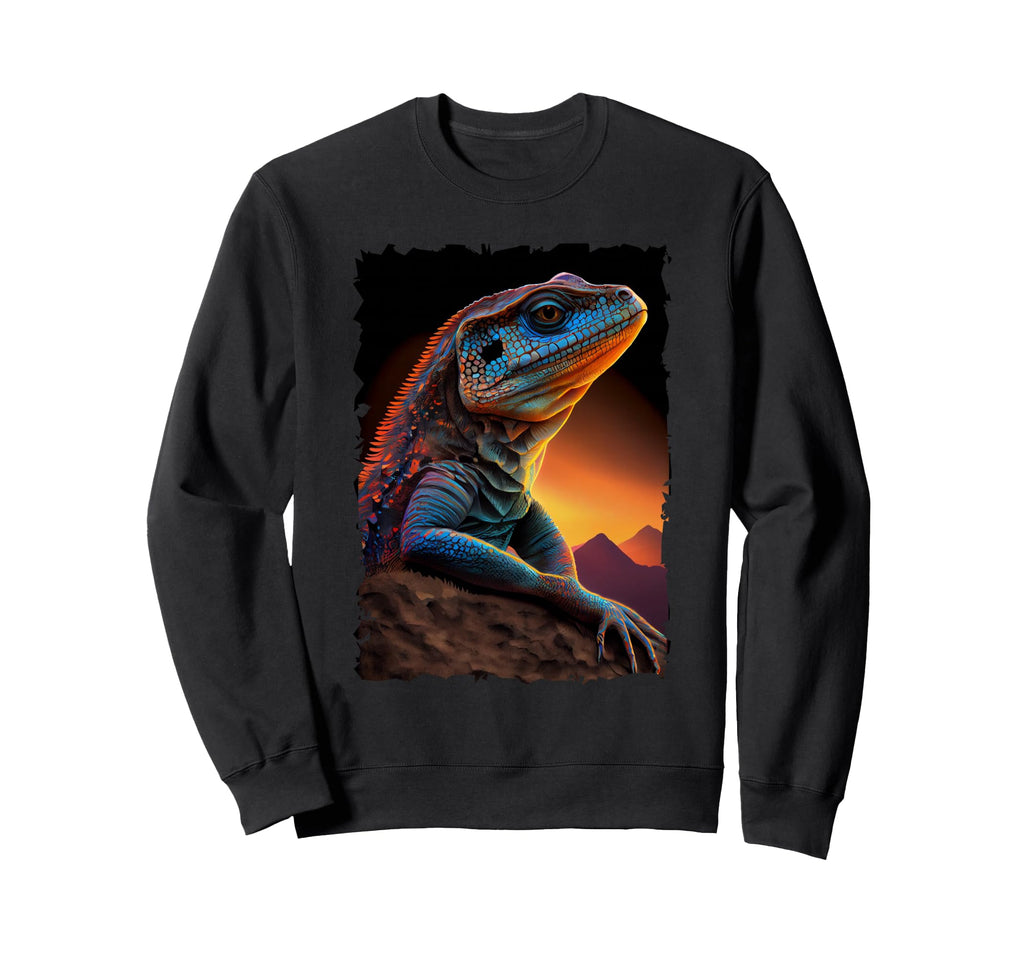 Iguana Reptile Lizard 70S Sweatshirt - Novelty Apparel for Adults - T-Shirt, Sweatshirt, Hoodie