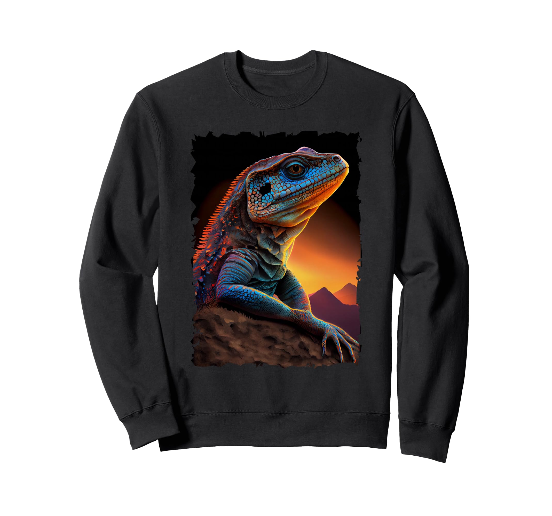 Iguana Reptile Lizard 70S Sweatshirt - Novelty Apparel for Adults - T-Shirt, Sweatshirt, Hoodie