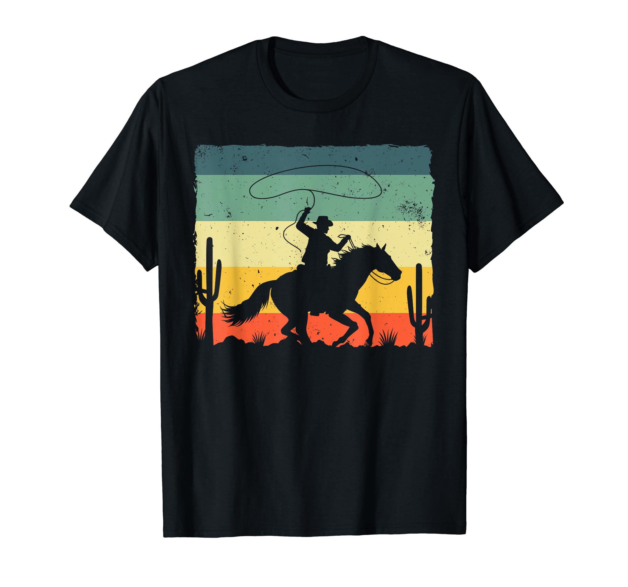 Western Cowboy Horse Rider Cowboy T-Shirt - Graphic Print Men Women - T-Shirt, Sweatshirt, Hoodie