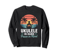 Ukulele Hand Peace Mind Beach Sweatshirt - Aesthetic Graphic Unisex - T-Shirt, Sweatshirt, Hoodie