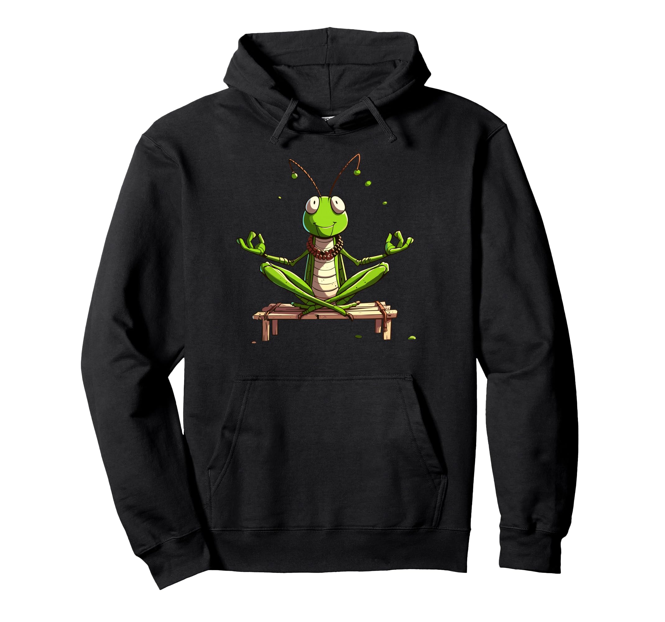 Meditation Grasshopper Yoga Pose Hoodie - Fun Novelty Design Men Women - T-Shirt, Sweatshirt, Hoodie
