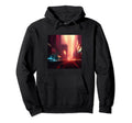 Retrowave Synthwave 80S Future City Hoodie - Aesthetic Graphic Unisex - T-Shirt, Sweatshirt, Hoodie