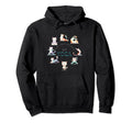 Cat Yoga Poses Practicing Mindfulness Hoodie - Unique Graphic Men Women - T-Shirt, Sweatshirt, Hoodie