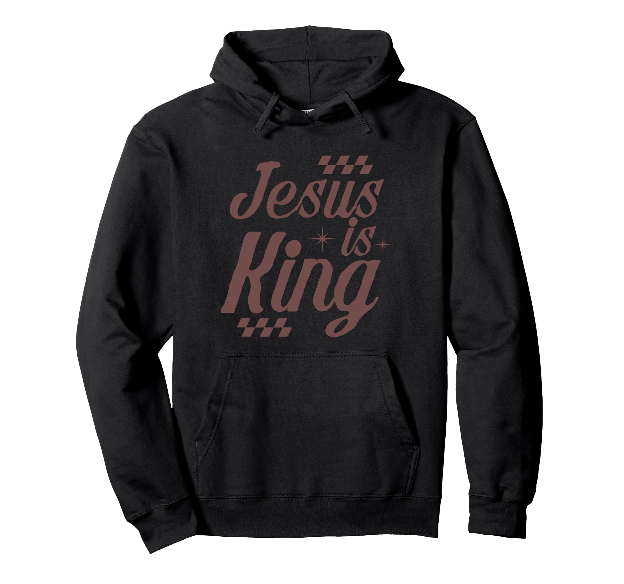 Jesus Is King Christian Faith Typography Hoodie - Unique Graphic Unisex - T-Shirt, Sweatshirt, Hoodie