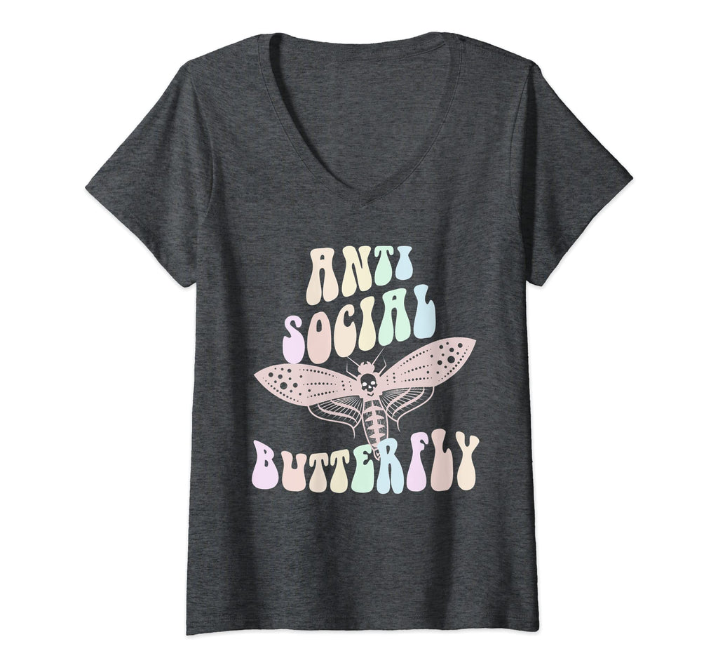 Womens Funny Anti Social Butterfly Club T-Shirt - Custom Art Print Unisex - T-Shirt, Sweatshirt, Hoodie
