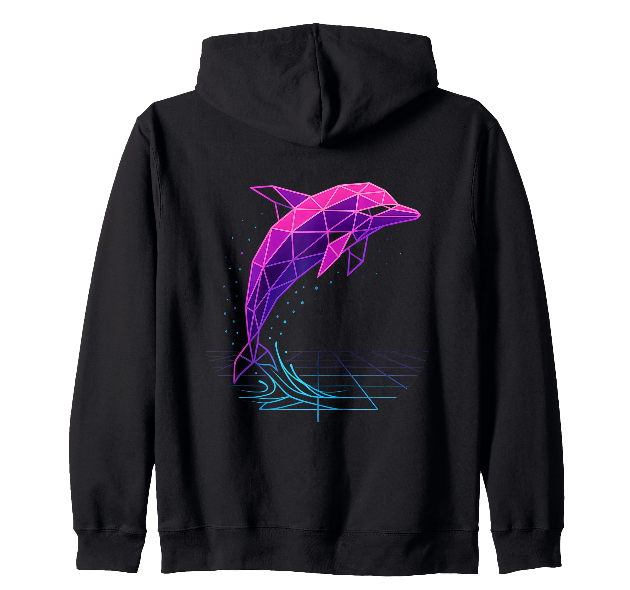 Vaporwave Dolphin Synthwave Ocean T-Shirt - Casual Everyday Wear Unisex - T-Shirt, Sweatshirt, Hoodie