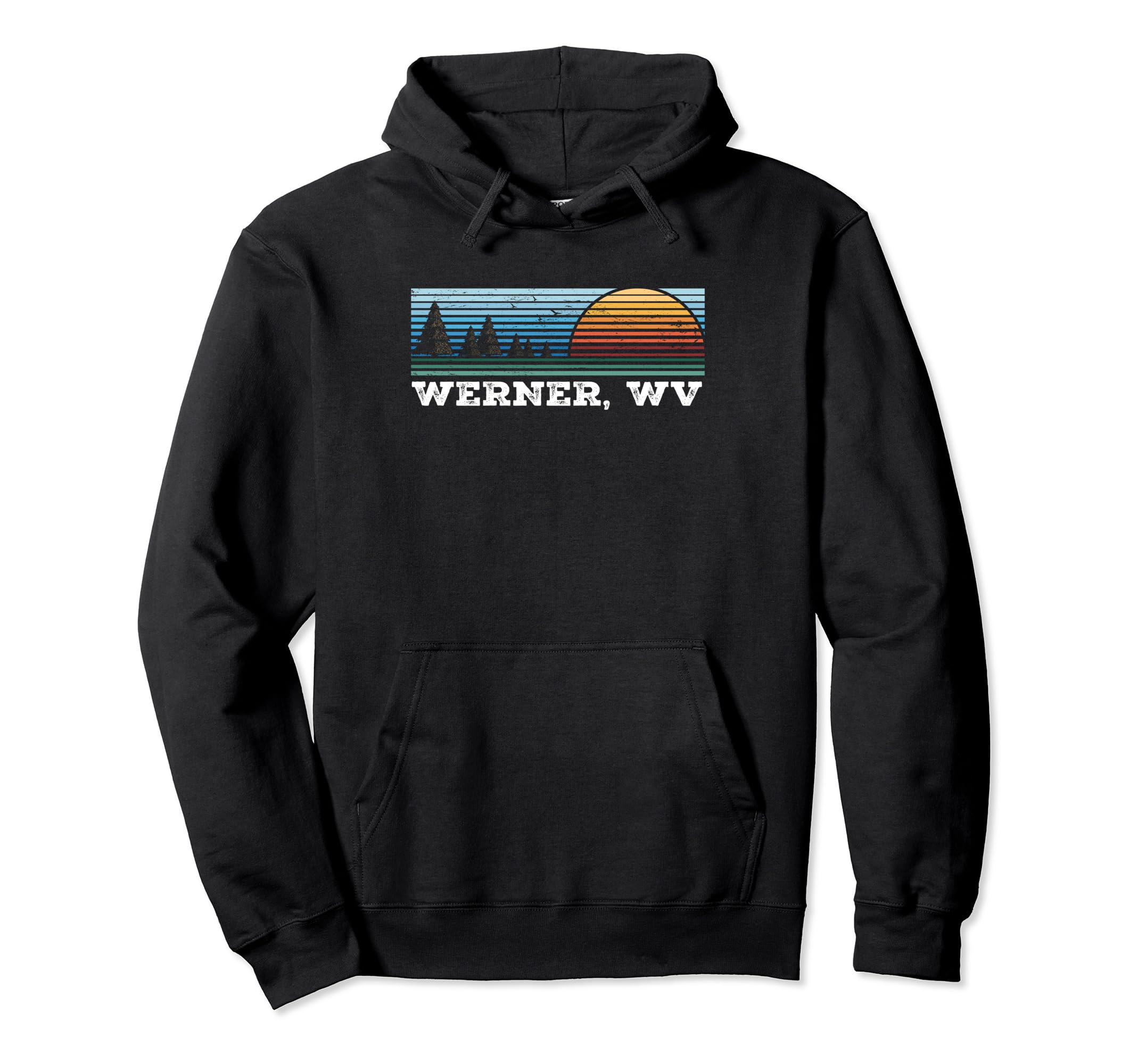 Sunset Stripes Werner West Virginia Hoodie - Unique Graphic Men Women - T-Shirt, Sweatshirt, Hoodie